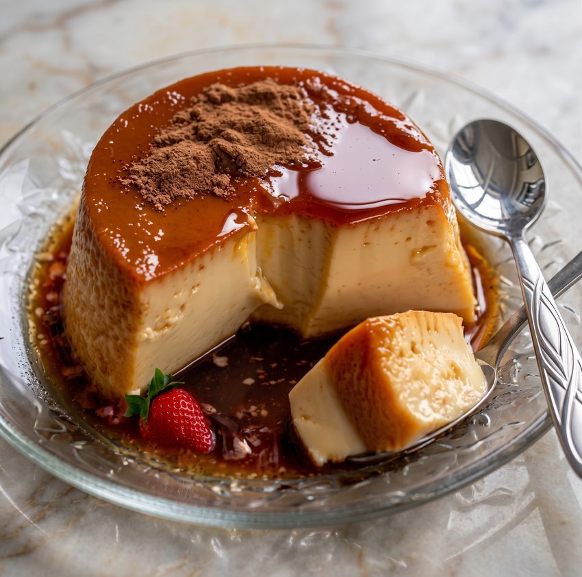 Budín de Caramelo casero con solo 4 ingredientes😋