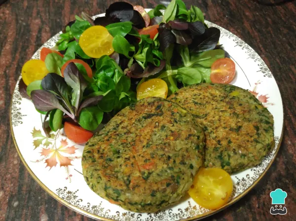 Hamburguesas de ESPINACA y LENTEJAS Súper sanas y fáciles!!!