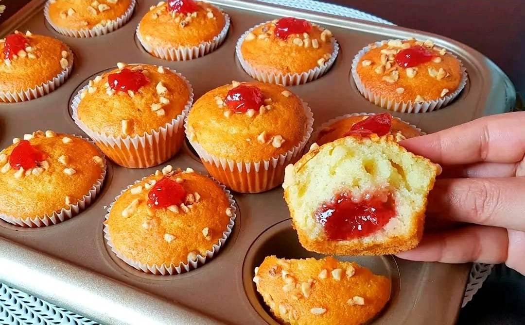 Cupcakes Rellenos de Mermelada