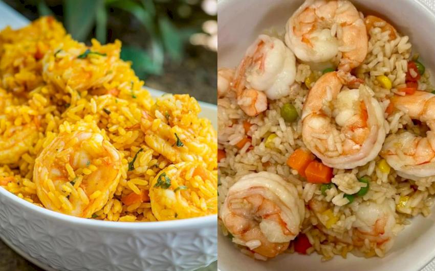 Receta Arroz Frito con Camarones