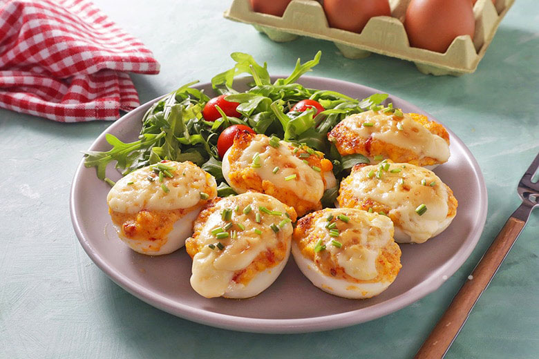 Huevos Rellenos de Atún al Horno