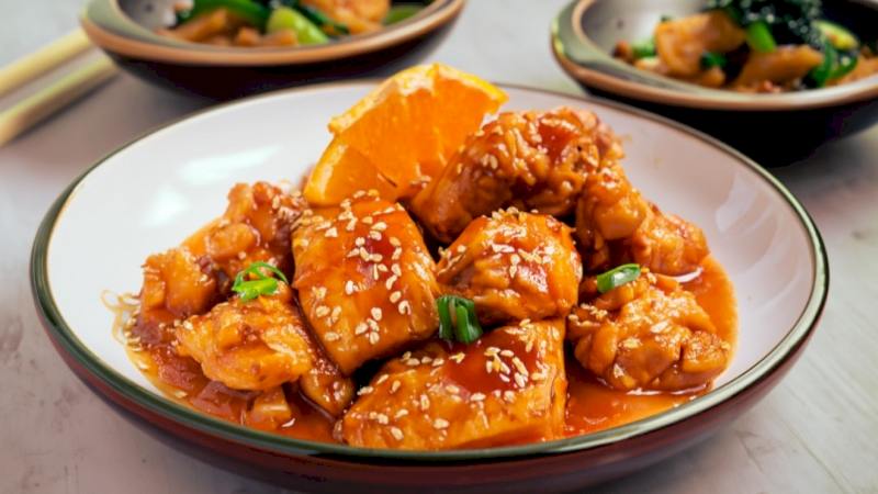 Pollo a la Naranja en Freidora de Aire