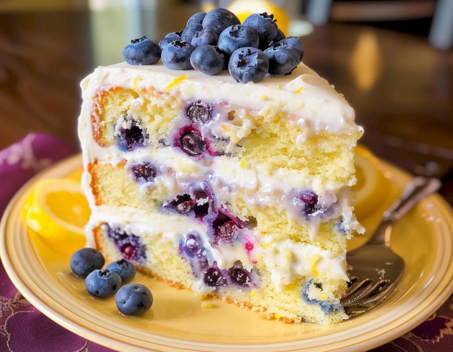 Torta de  Limon y Arandanos (Blueberry)
