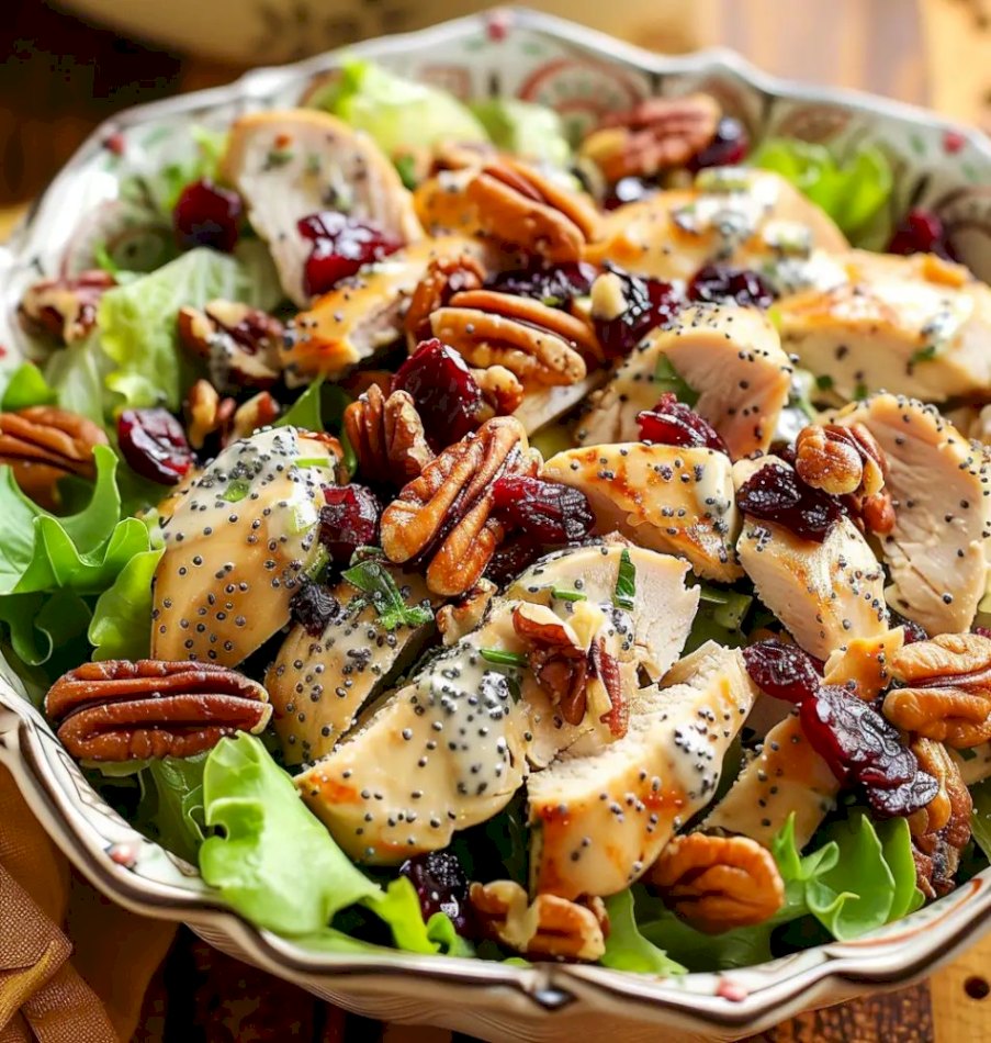 Ensalada de Pollo con Arándanos y Nueces