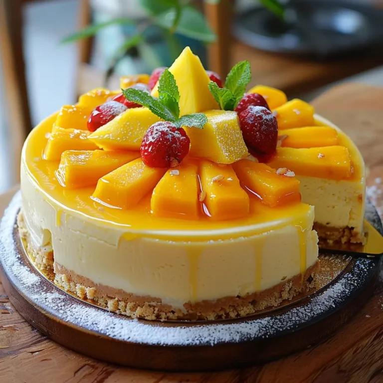 Delicia Tropical en un Bocado! Cheesecake de Mango