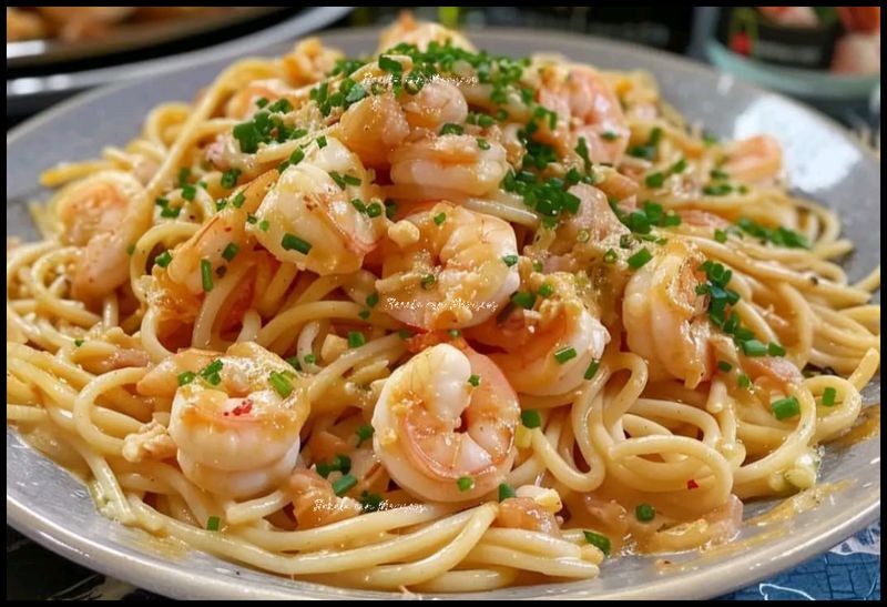 Espaguetis con Gambas o Camarones: Una Delicia del Mar a tu Mesa