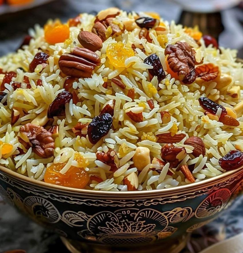 ¡Un festín de sabores! Prepara este delicioso Arroz Persa con Nueces y Frutos Secos