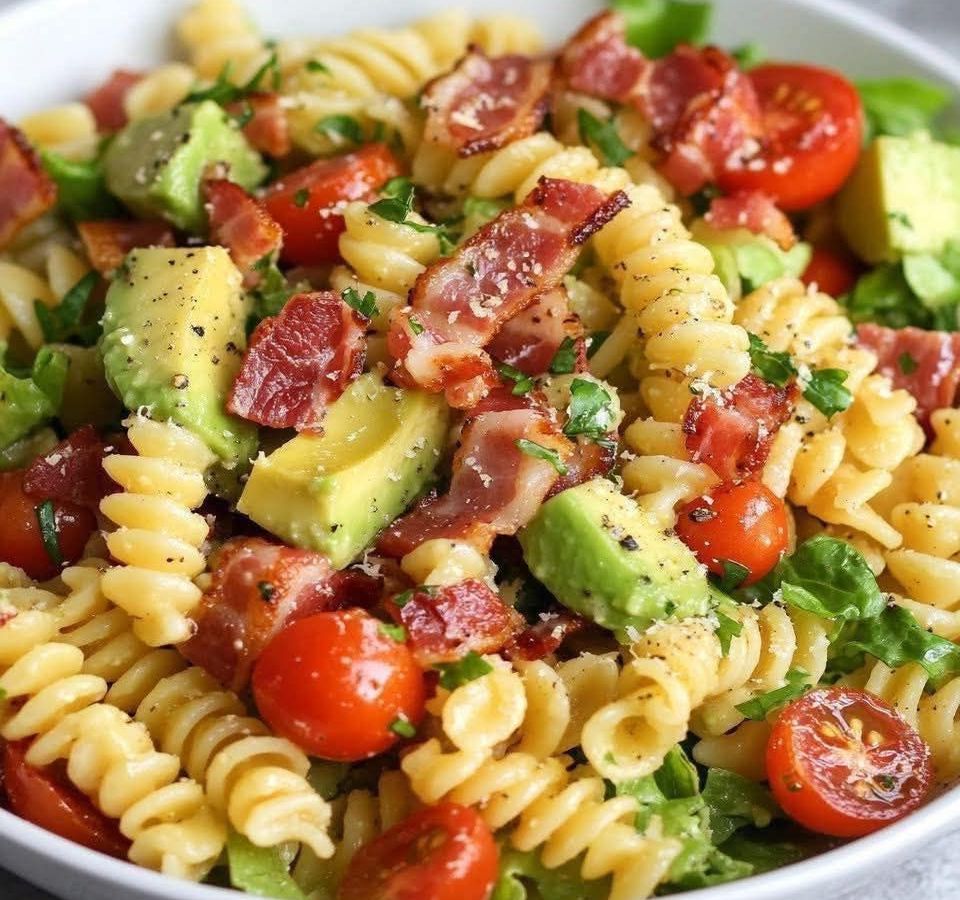 Ensalada de Pasta con Aguacate, Tocino y Tomate: ¡Un Plato Irresistible!