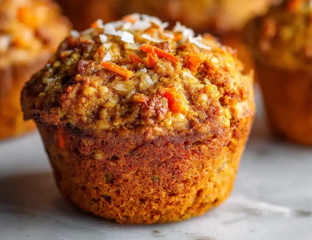 🥕🥥✨ Muffins de zanahoria, coco y avena ¡sin azúcar ni harina!