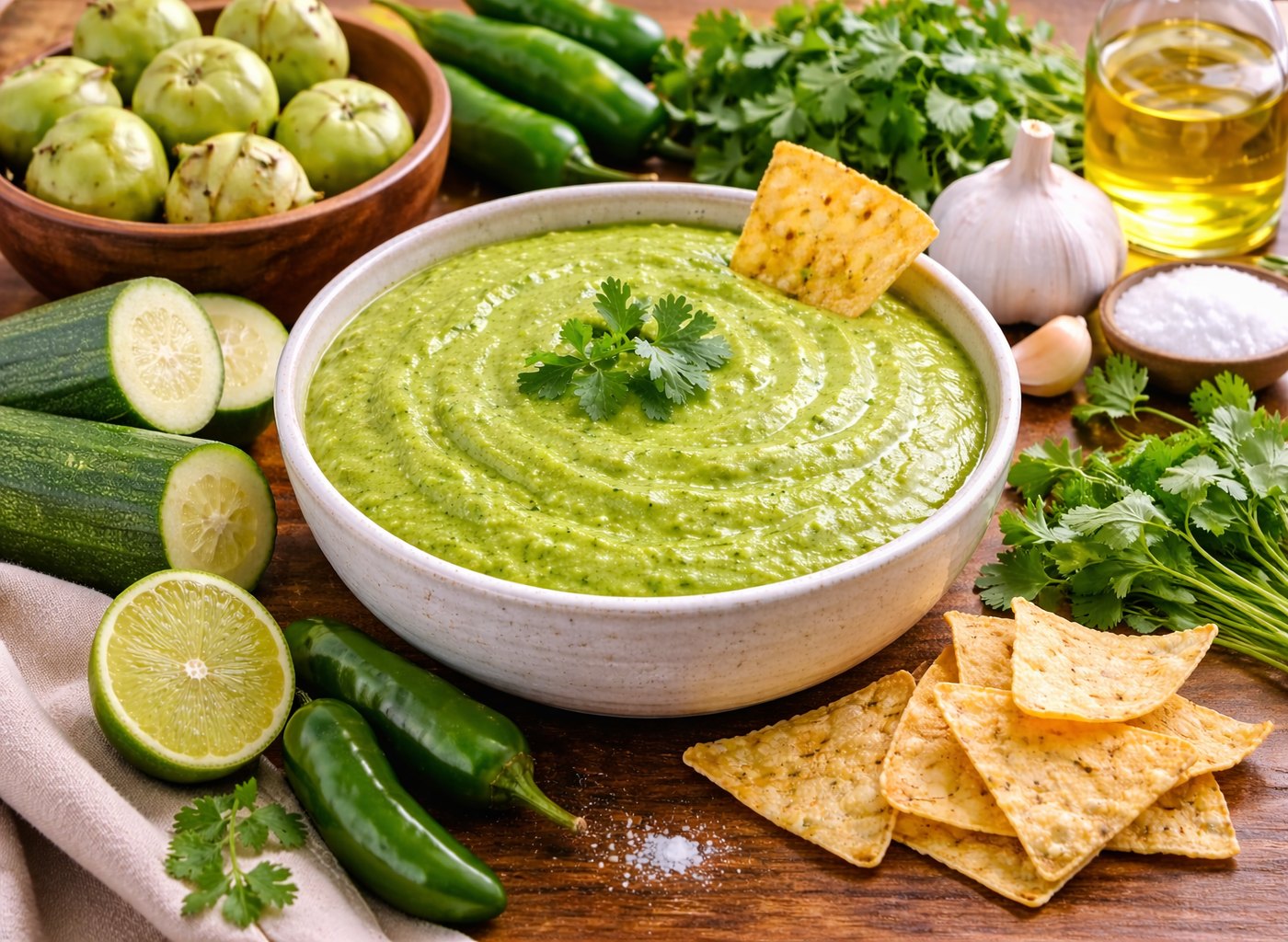🥑✨ Salsa de Aguacate sin Aguacate (Falso Guacamole): cremosa, verde y rendidora