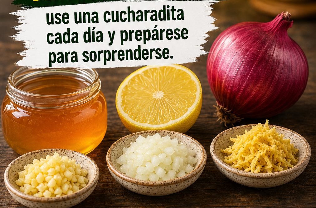 🍯 Jarabe Casero de Miel, Limón, Cebolla, Ajo y Jengibre: el Remedio Natural de la Abuela para Cuidar la Garganta y Sentirte Más Ligero